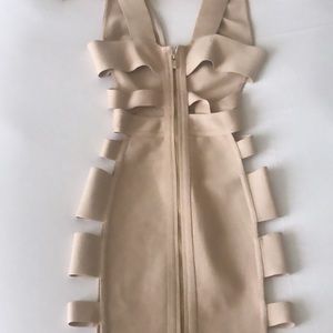 Scuba/ elastic rib dress